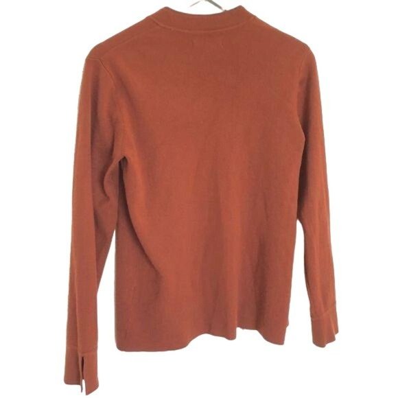 Twinhill wool bend burnt orange full zip up cardigan knit fall sweater sz Small - Picture 2 of 6